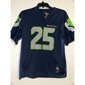 Richard Sherman #25 Seattle Seahawks NFL NIKE Home Blue Game Jersey Youth Large